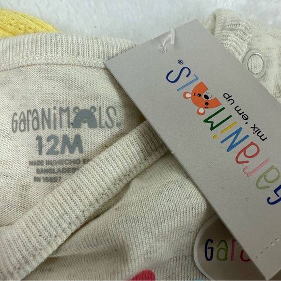 Garanimals Size 12 Month Short Sleeve Onesie Bundle Simple Pattern Casual Spring - Picture 3 of 7